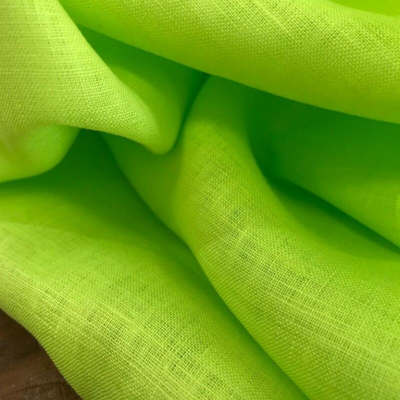 Linho Puro Verde Cítrico